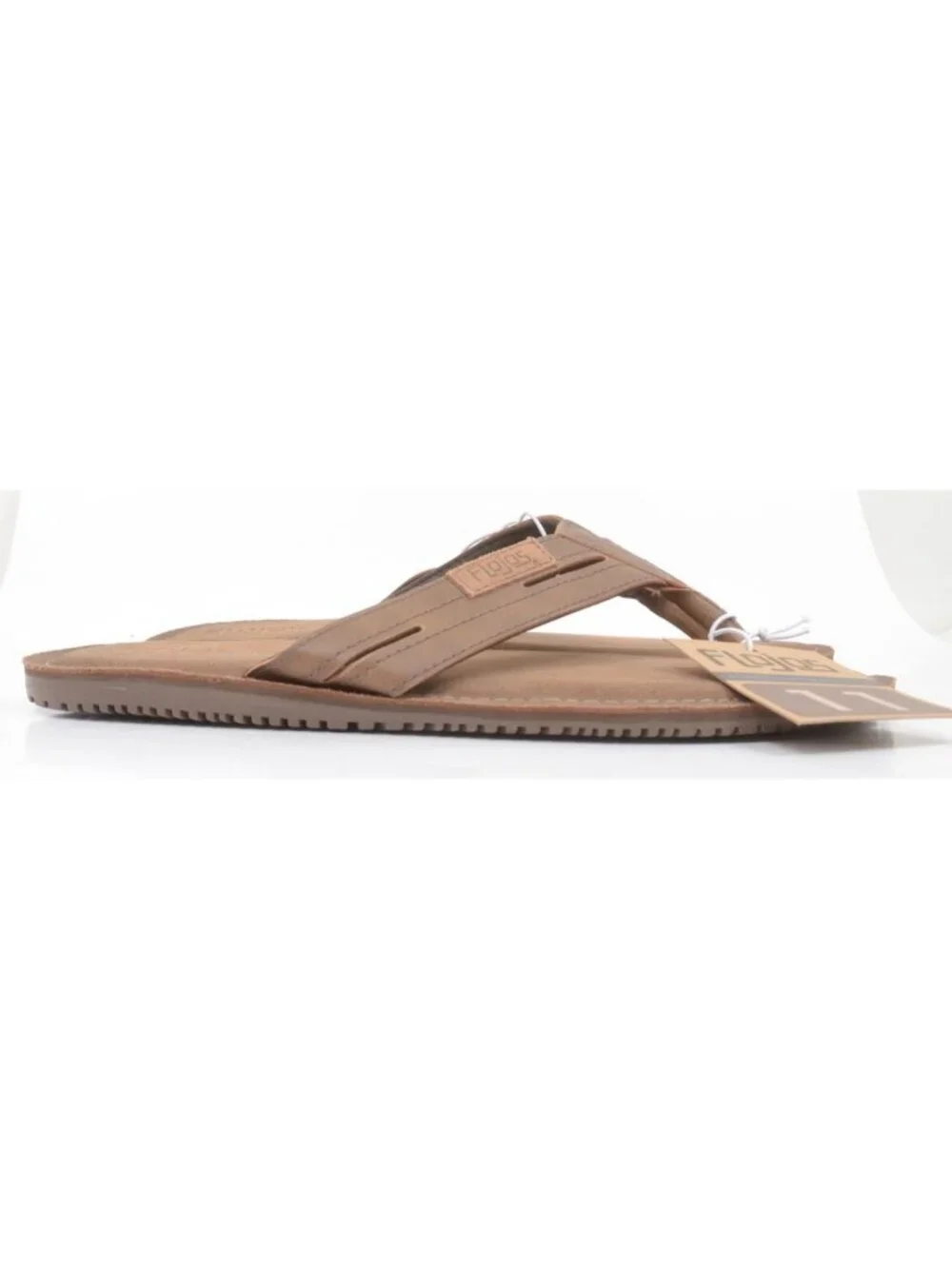 NWT Flojos Men's 11 Alonzo Flip-Flop Sandal Leather Slip-On Thong Slide